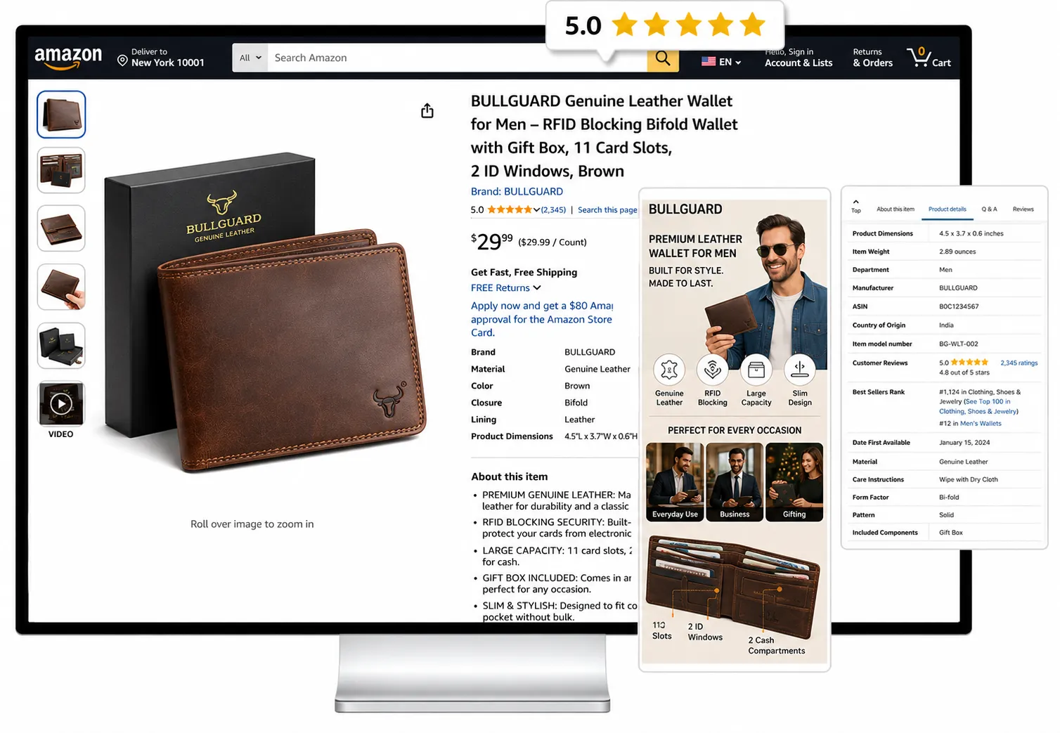Amazon full product listing