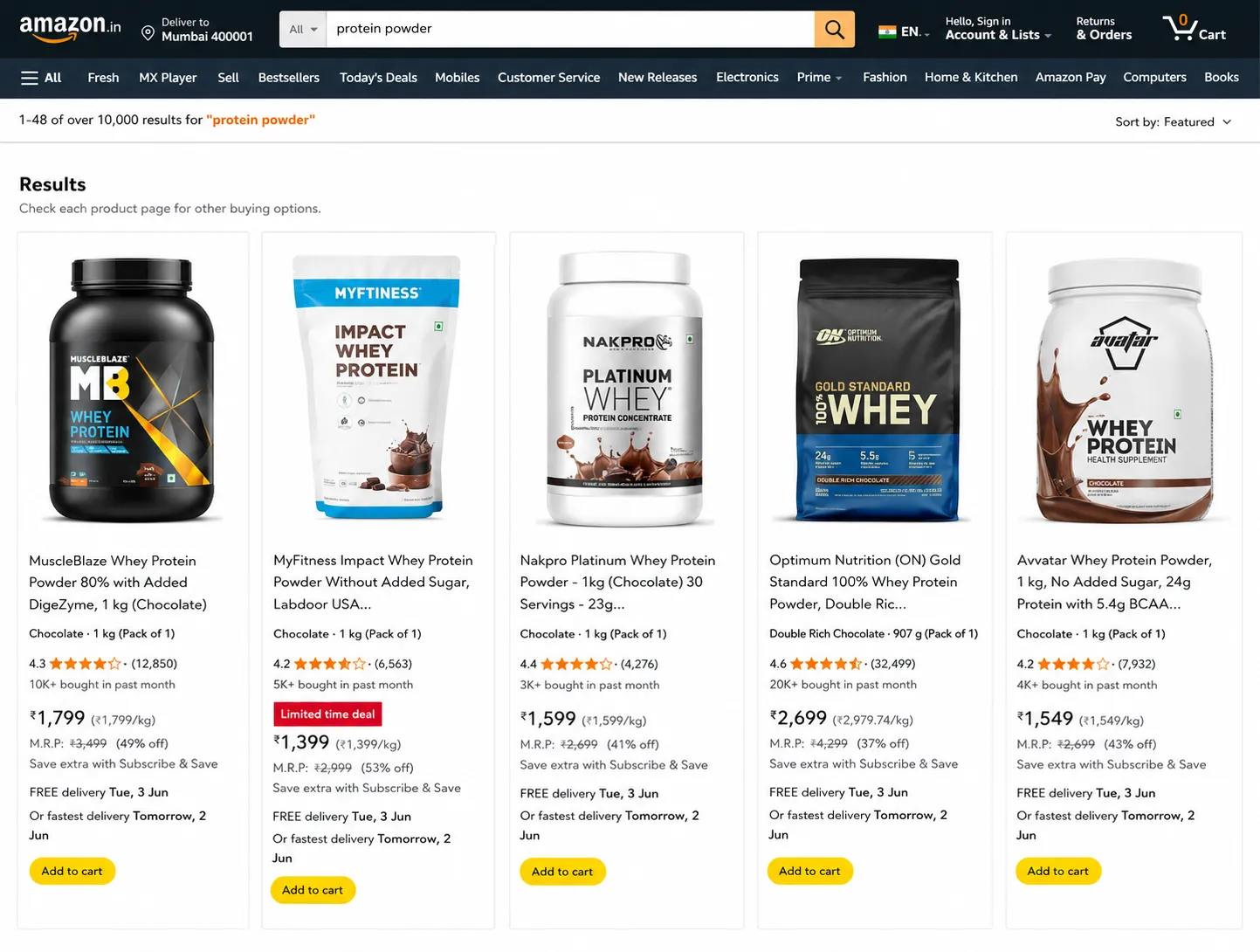 amazon account Products