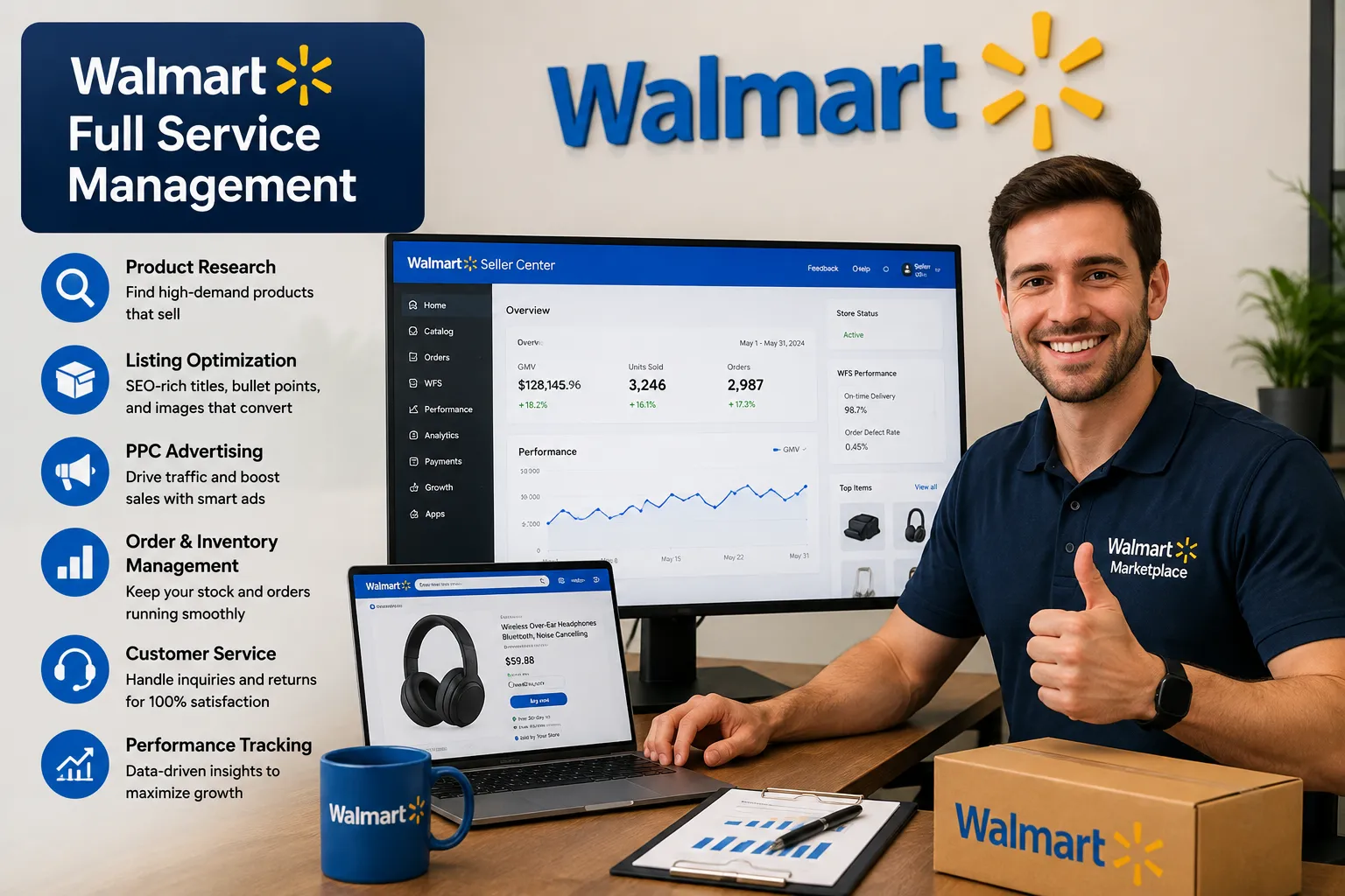 walmartmarketplacefull-service management